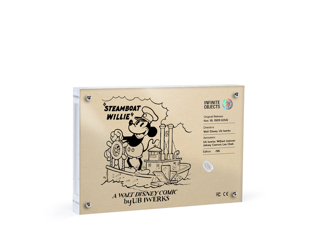 激レア！動く絵！ムービー&ミュージックアート　スチームボートウィリー Steamboat Willie, Limited Edition | Infinite Objects