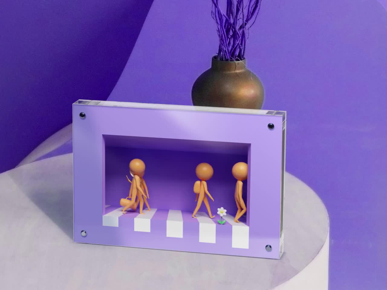 Crosswalk to Nowhere, Purple Edition | Infinite Objects